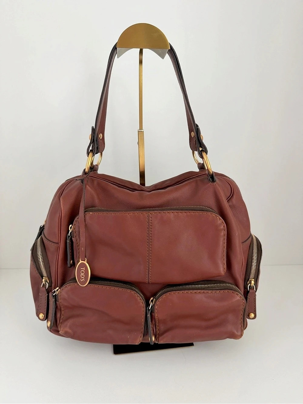 Tod's Brown Leather Satchel shoulder  Bag